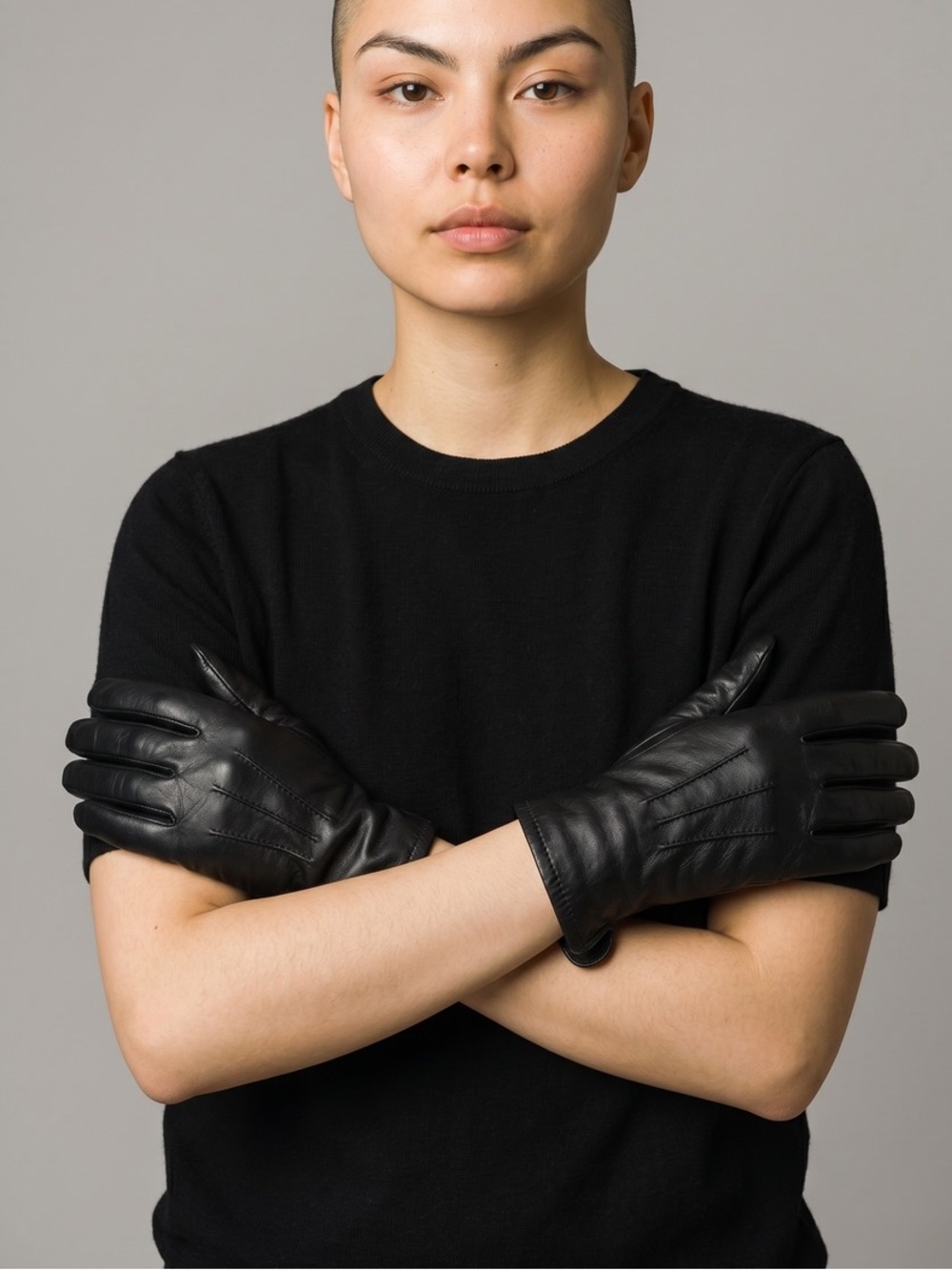 M&S Women’s Black Leather Gloves